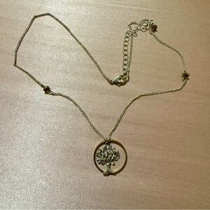 Silver and Gold Tree Necklace